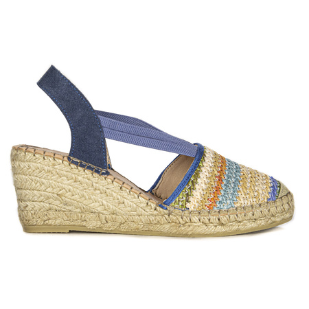 Maciejka Espadryle damskie na koturnie Jeans