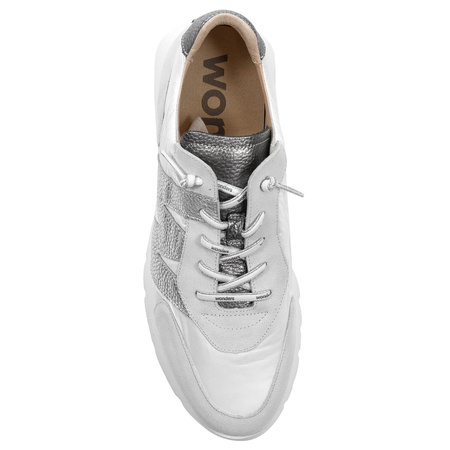 Wonders Women's Platform Half Shoes Blanco