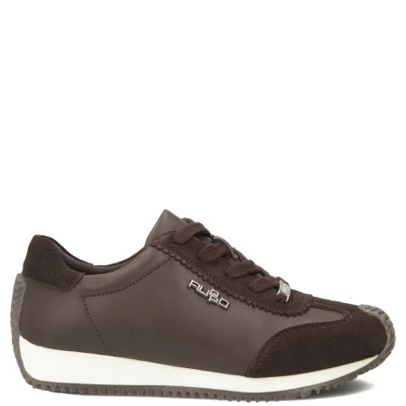 Filippo Skórzane Sneakersy Zamszowe Detale Brązowe DP7979-26-D-BR