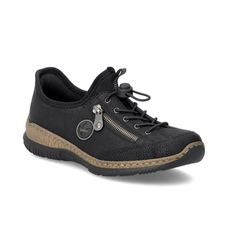 Rieker Sneakersy Półbuty Damskie Czarne