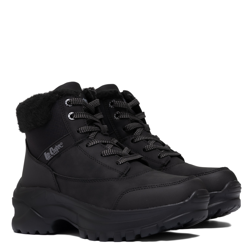 Lee Cooper Ocieplane Botki Na Platformie Czarne LCJ-25-01-3743