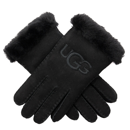UGG GLOVES 20931 W SHEEPSKIN EMBROIDER GLOVE BLACK