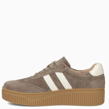 Filippo Leather Platform Sneakers Women's Suede Beige DP6776-26-TP