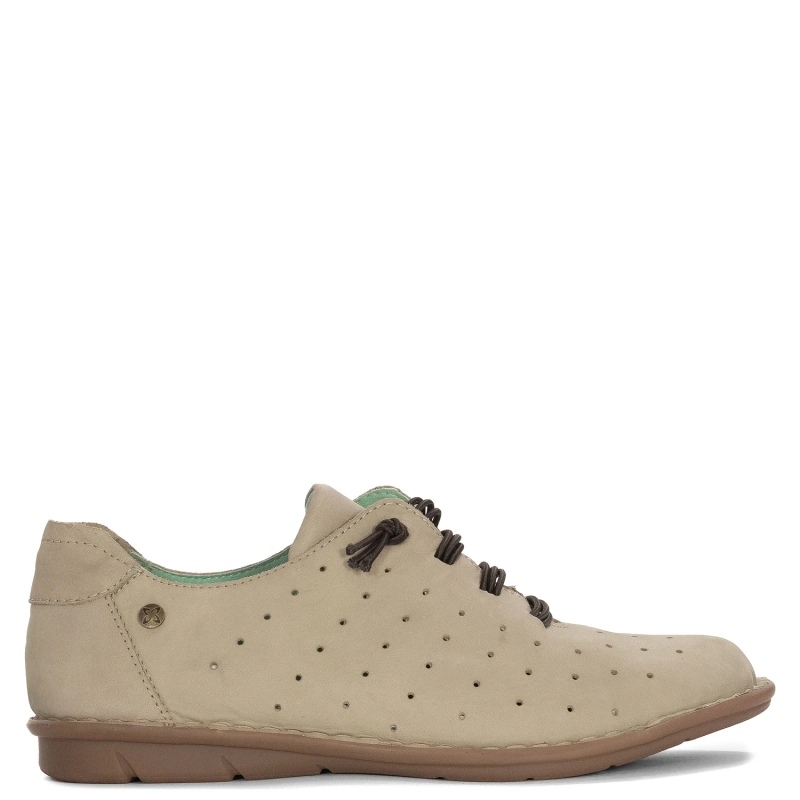 Maciejka Women's Leather Half Shoes Beige
