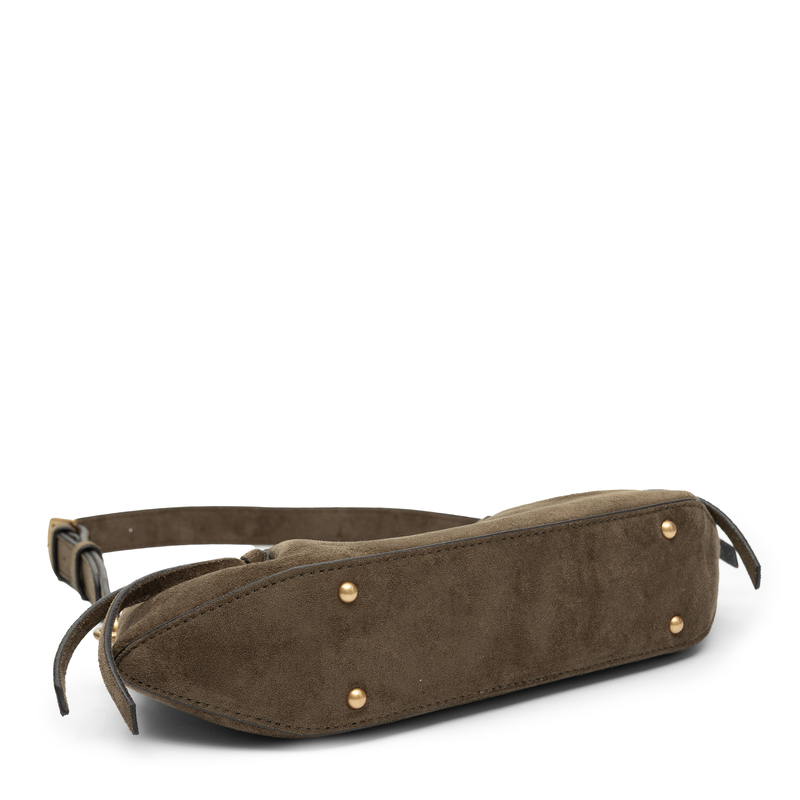 Guess Allegra Zamszowa Torebka Na Ramię Bagietka Oliwkowa HWSG2237180-OLIVE