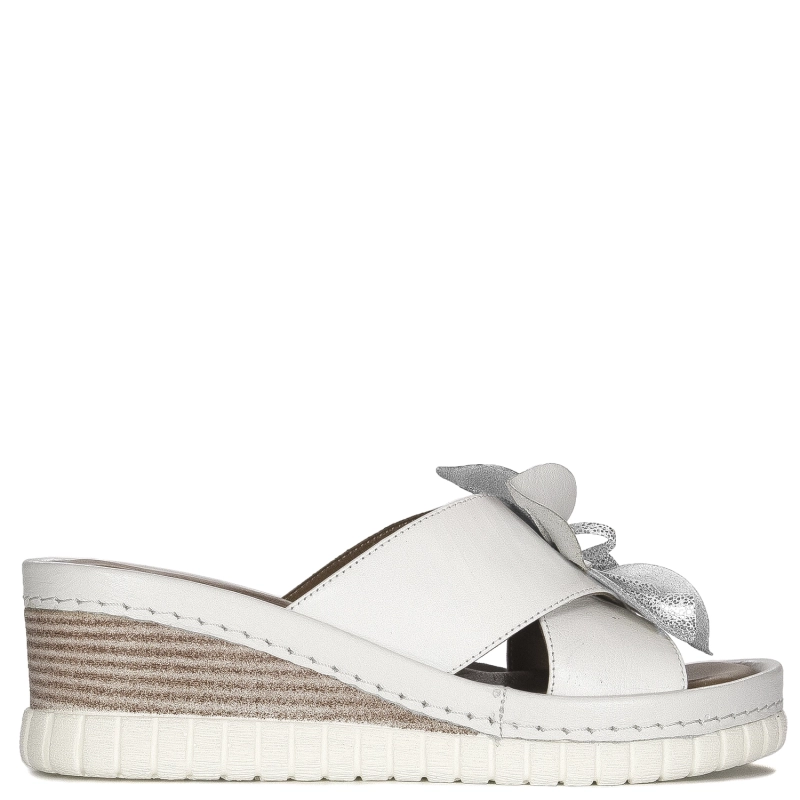 Artiker Women's White-silver Sandals