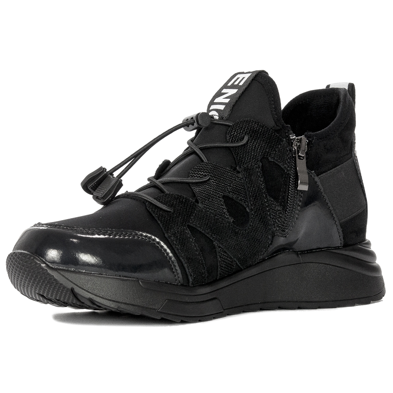 Półbuty Sneakersy damskie Filippo skórzane czarne