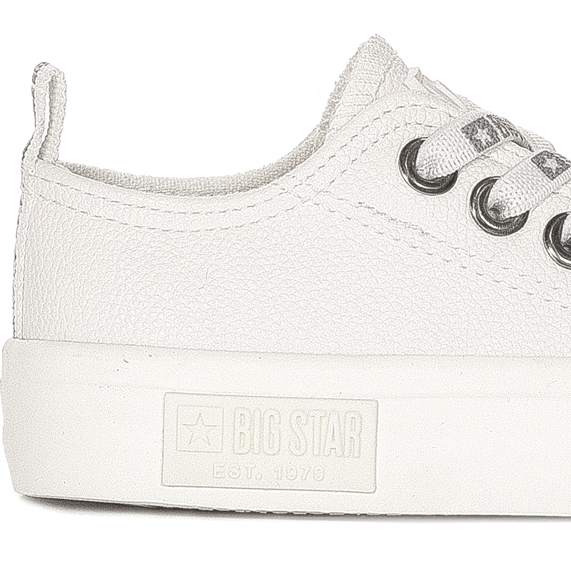 Big Star White children's slip-on sneakers