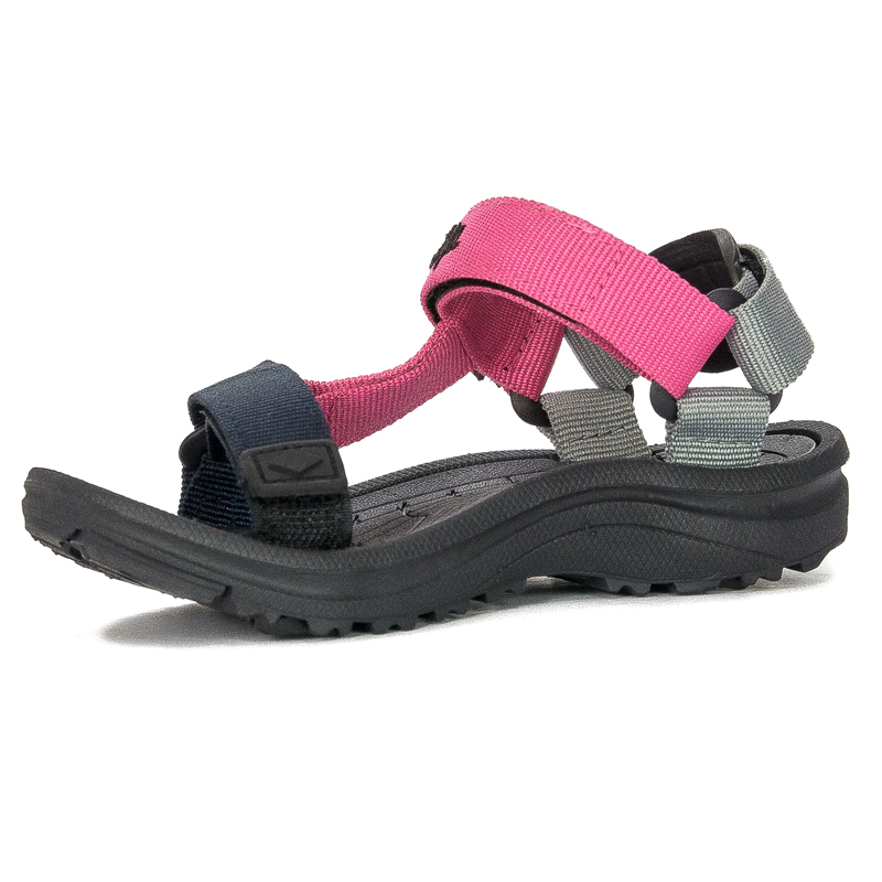 Lee Cooper Children's girls' sandals with Velcro Black Fuxia Fushia