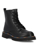 Filippo Leather Lace-Up Ankle Boots With Rainbow Piping Black DBT7428-25-BK