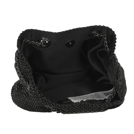 Guess Torba damska wieczorowa mała Lua Mini Black czarna z cyrkoniami