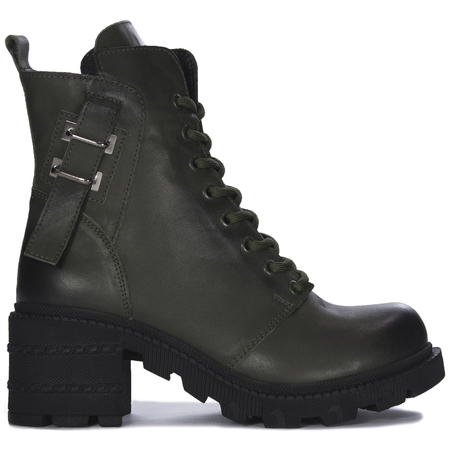 Boccato Women's Khaki Leather Boots