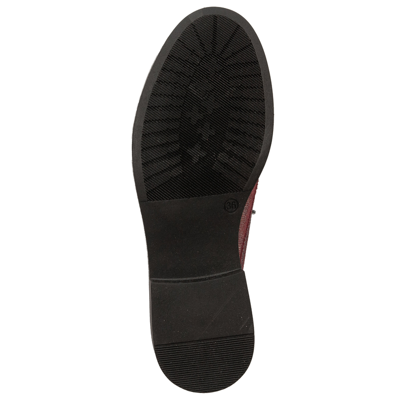 Maciejka Women's Leather Half Shoes Maroon