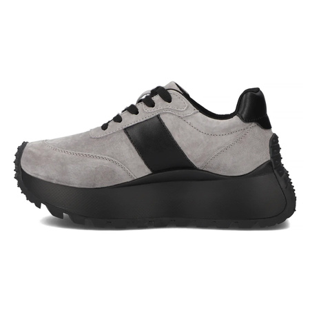 Filippo Women's Leather Sneakers, Grey