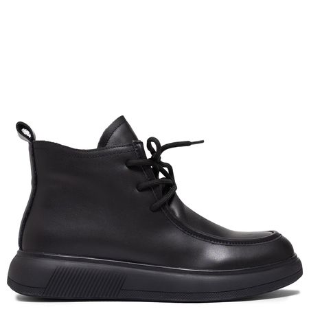 Sokolski Skórzane Trzewiki Damskie Ocieplane Czarne HW-Z25-25-BLK
