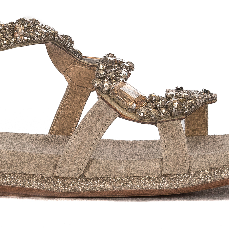 Alma En Pena Suede Sand Sandals