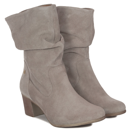 Maciejka Wsuwane Botki Marszczona Cholewka Jasny Beż 07262-22/00-6
