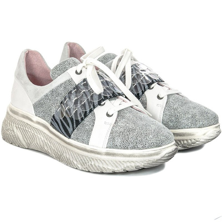 Maciejka 04448-03/00-5 Grey Flat Shoes