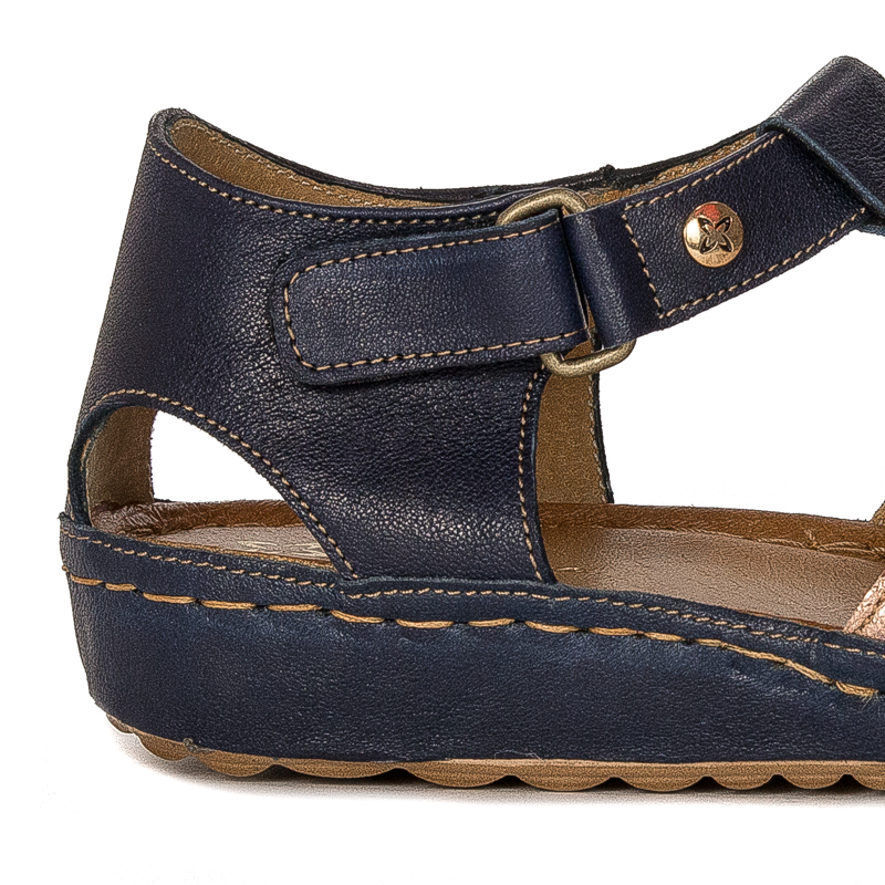 Maciejka Navy Blue Leather Sandals