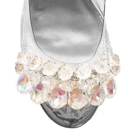 Sca'viola Women's sandals on a high heel Silver
