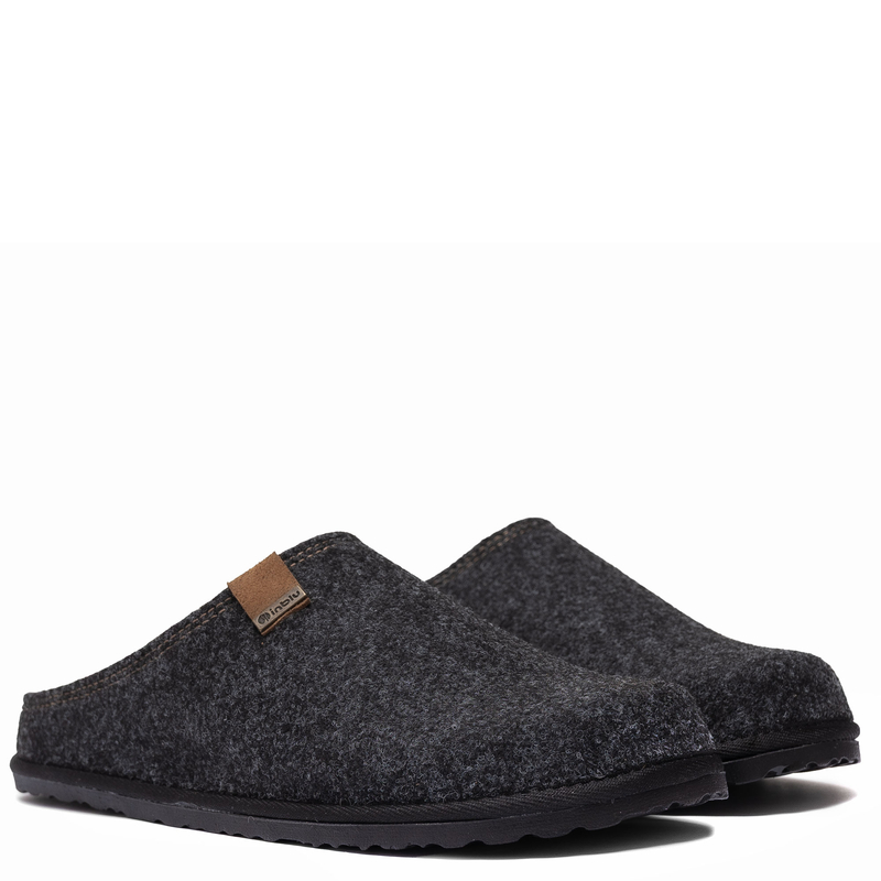 Inblu Men's Felt Slippers Grey SI000025-GREY