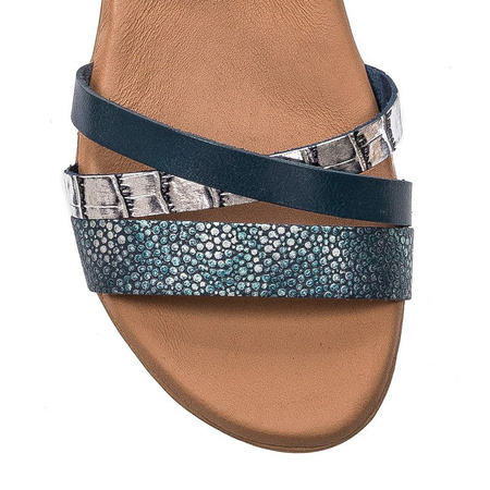 Maciejka L4646-17-00-0 Navy Silver Sandals