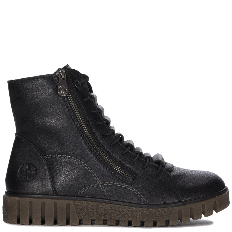 Rieker Warned Black Boots