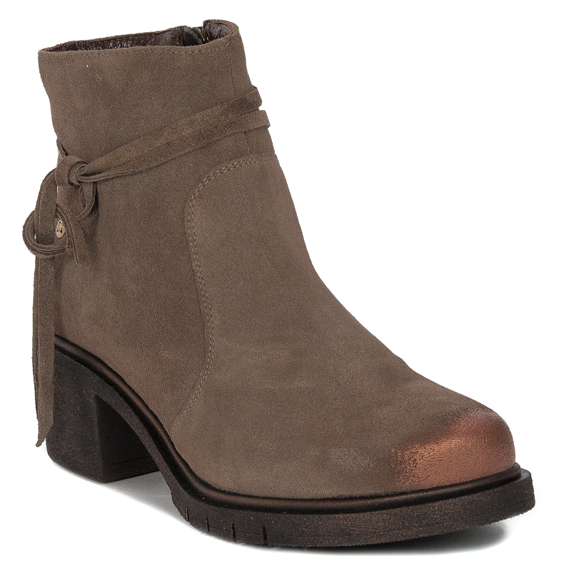 Maciejka Light Brown Women's Velor Boots