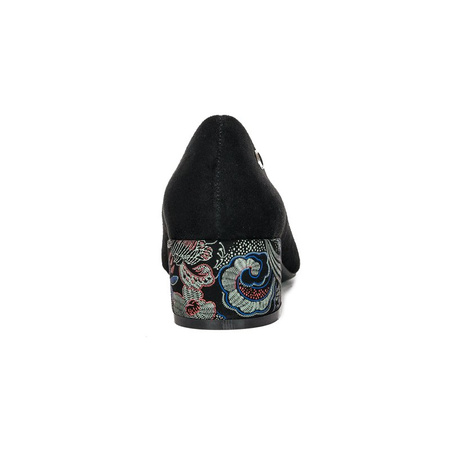 Sergio Leone PB149 MIC Black + Flowers Low Shoes