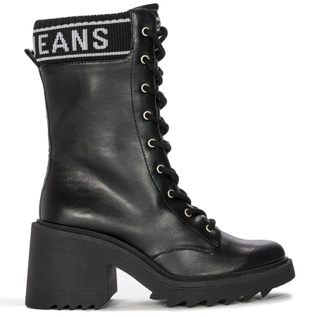 Pepe Jeans Botki damskie Boss Logo Black czarne