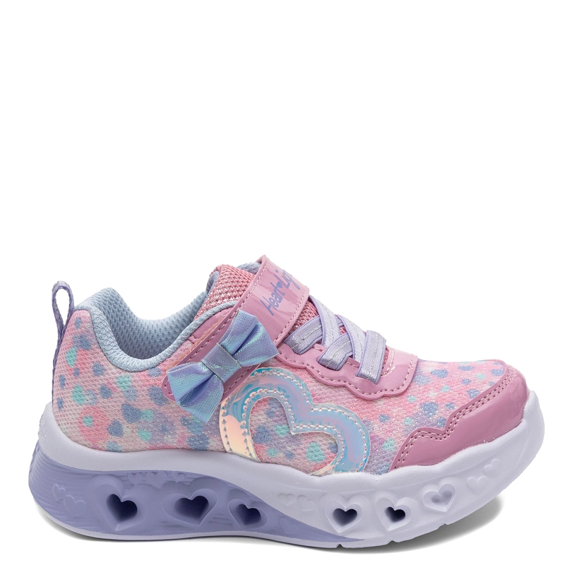 Skechers Heart Lights Sneakersy Sportowe Dziewczęce Świecące Różowe 302691N-PKLV