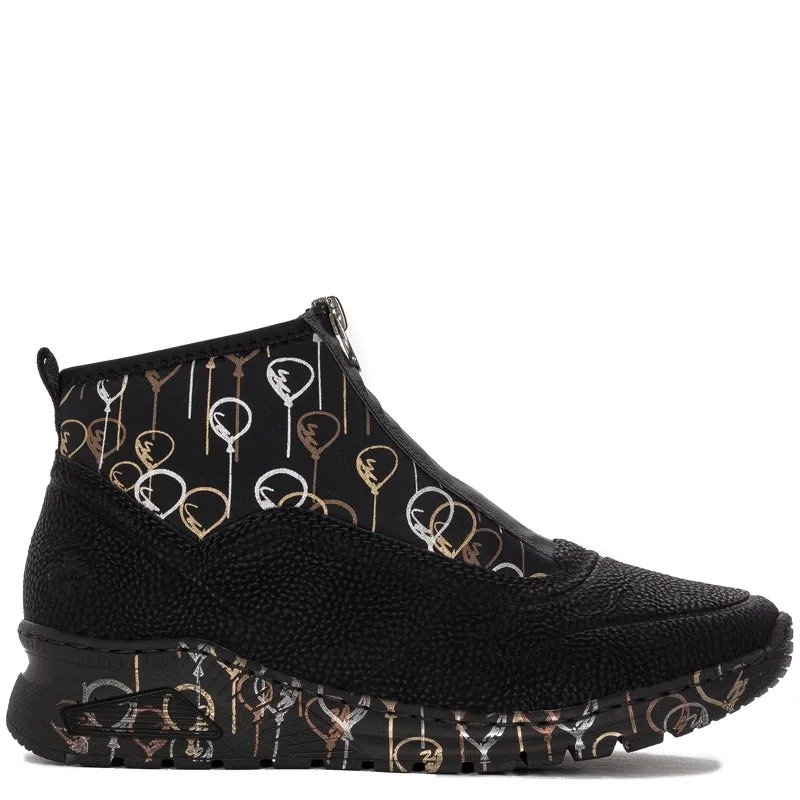 Rieker Półbuty sneakersy damskie Black czarne