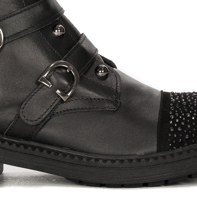 Botki Venezia Black skórzane Czarne
