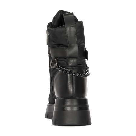 GOE Women's warm leather black women's boots