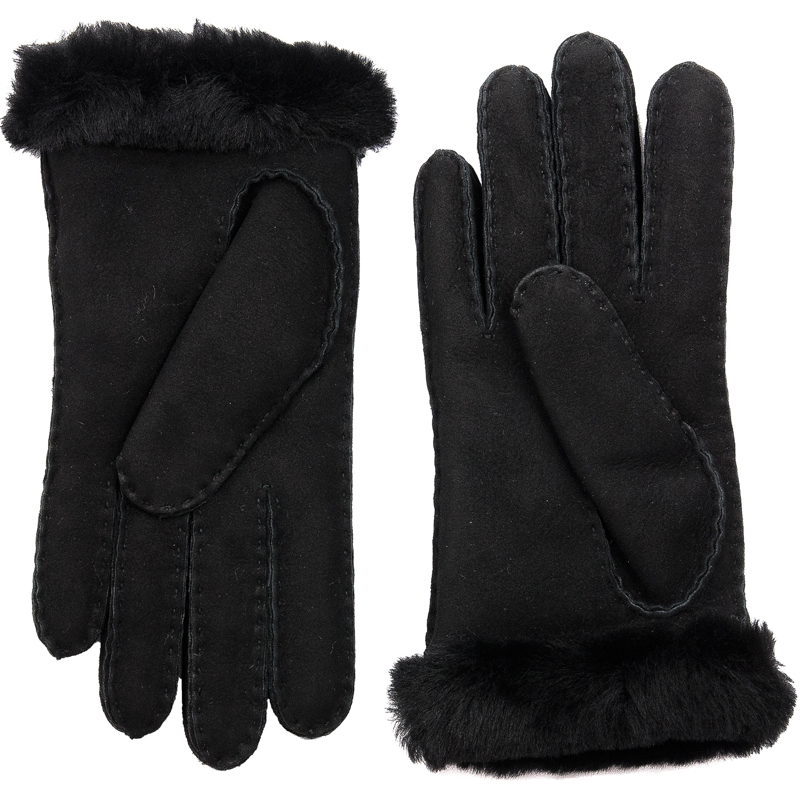 Rękawiczki UGG 20931 W Sheepskin Embroider Glove Black czarne
