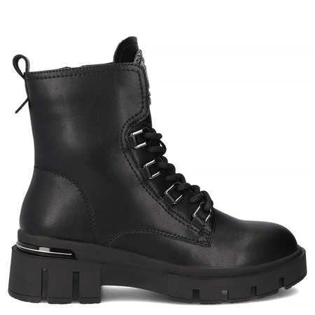 Filippo Women's Leather Insulated Boots, Black