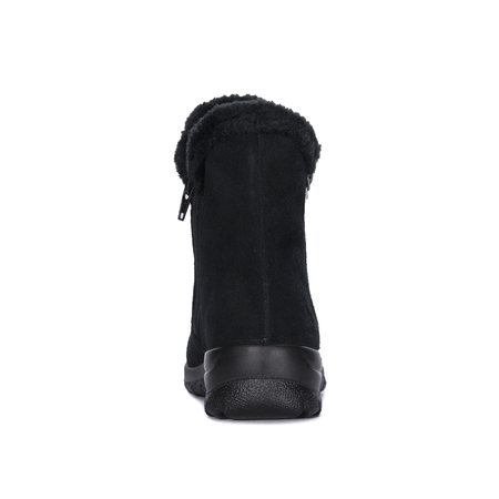 Rieker Women's Black Insulated Ankle Boots With Side Zipper L7162-00-BLK