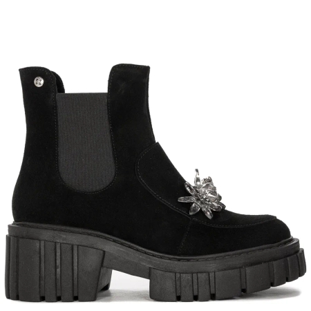 Maciejka Black Suede Women's Boots