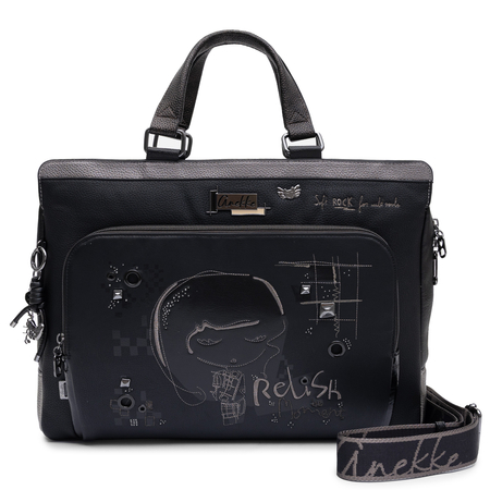 Anekke Handbag Crossbody Black Large A4 Autumn Winter 2026 43756-116