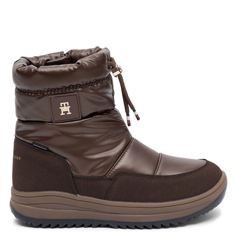 Tommy Hilfiger Water Resistant Snow Boots Brown T3AD-35206