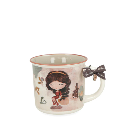 Anekke Porcelain Illustrated Mug with Bow Multicolor 42475-101