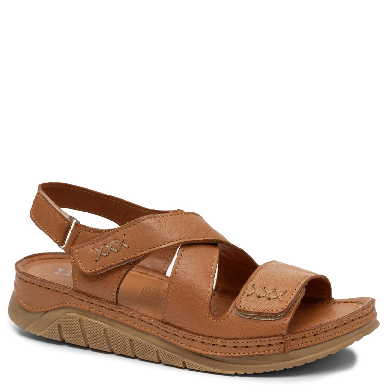 Maciejka Comfortable Leather Sandals With Velcro Ginger L4496-29/00-1