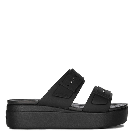 Crocs Women's platform Brooklyn Buckle Slide Black Slide