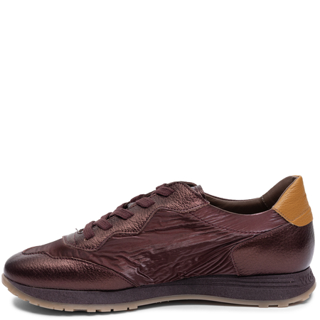 Wonders Skórzane Lekkie Sneakersy Metaliczne Brązowe A-4810 Comb-Gran