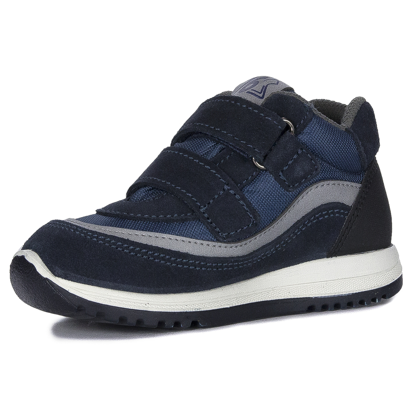 Primigi children's velcro leather navy blue sneakers