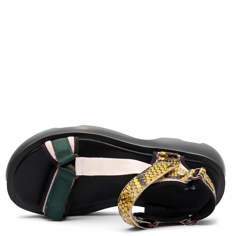 Maciejka Leather Platform Sandals Snake-Print Multicolour K7433-15/00-7