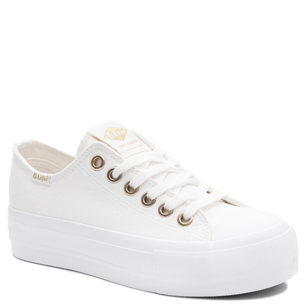 Lee Cooper Trampki Na Platformie Tenisówki Damskie Materiałowe Białe LCW-26-31-4369L