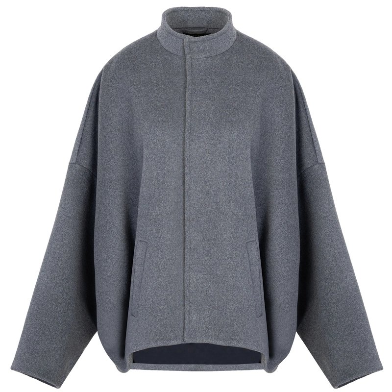 OPRA Oversize Kurtka Minimalistyczna Szary OP-KU-NUBA-GREY