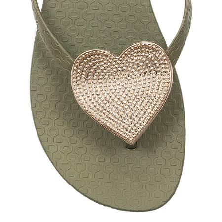 Ipanema Maxi Fashion II Fem Green/Beige flip-flops Slippers