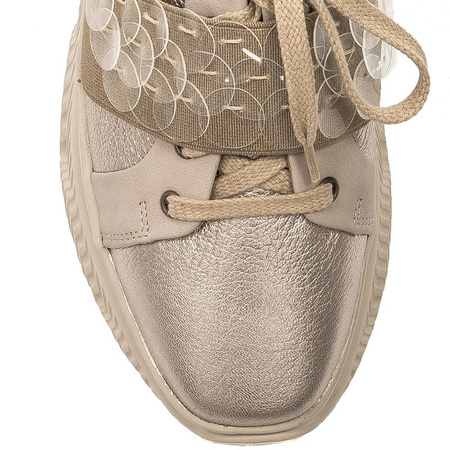 Maciejka 04448-25-00-5 Gold+Beige Flat Shoes